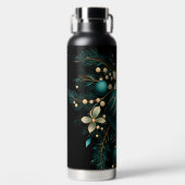 ZWART GOUD TURQUOISE KERSTVERSIERINGEN WATERFLES (Voorkant)