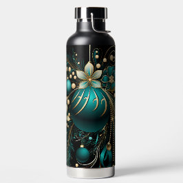 ZWART GOUD TURQUOISE KERSTVERSIERINGEN WATERFLES