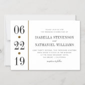 Zwart & Goud Typografie | Aangepaste bruiloft Magnetische Uitnodiging (Voorkant)