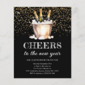 Zwart & Goud | Uitnodiging voor nieuwjaarsbegrotin (Voorkant)