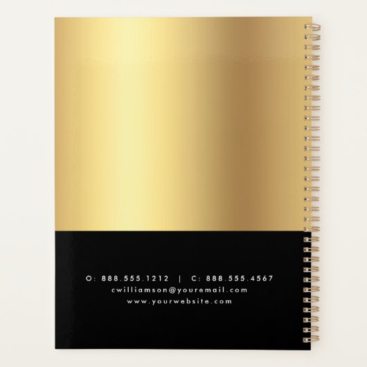 Zwart Goud Vastgoed Makelaar Huis Modern Planner (Achterkant)