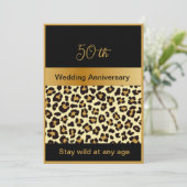 zwart goud verblijf wild 50e jubileum Flat Kaart (Staand voorkant)