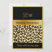 zwart goud verblijf wild 50e jubileum Flat Kaart (Voorkant)