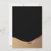 Zwart Goud Verrassing 55e Verjaardagsfeestje Kaart (Achterkant)