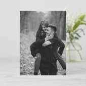 Zwart Goud Victoriaans Gepersonaliseerde Bruiloft Kaart (Staand voorkant)