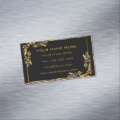 Zwart Goud Visitekaartje Magneet Uw Eigen Ontwerp (Voorbeeld)