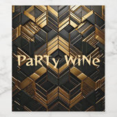 Zwart Goud Voedsel en Dranken Etiketten Set (Enkel label)