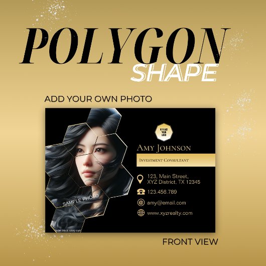 Zwart & Goud, voeg eigen Afbeelding toe aan SVG-ve Visitekaartje