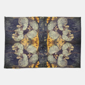 Zwart Goud Vogels Patroon Rustieke Keuken Handdoek (Horizontaal)