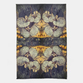 Zwart Goud Vogels Patroon Rustieke Keuken Handdoek (Verticaal)