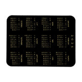 Zwart Goud Volledig Jaar 2025 Kalender Koelkast Ke Magneet (Horizontaal)