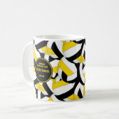 Zwart goud volleybal coach dank u zijn hare koffiemok (Voorkant links)