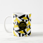 Zwart goud volleybal coach dank u zijn hare koffiemok (Links)