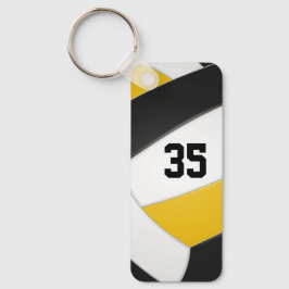 Zwart goud volleybal team kleuren kinder naam sleutelhanger