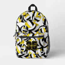 Zwart goud volleybal team kleuren patroon