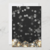 Zwart Goud Volwassen 50e Verjaardagsfeest Kaart (Achterkant)