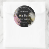 Zwart goud waterter kleur bloem cirkel label (Tas)