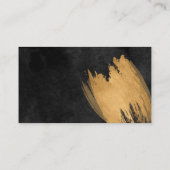 Zwart Goud Waterverf Brush Stroke Visitekaartje (Achterkant)