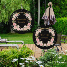 Zwart Goud Waterverf Floral Home