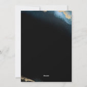 Zwart Goud | Waterverf Glanzend Nieuwjaarsfeest Feestdagenkaart (Achterkant)