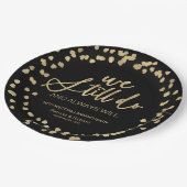Zwart Goud We doen nog steeds bruiloft gelofte ver Papieren Bordje (Gekanteld)