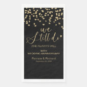 Zwart Goud We doen nog steeds bruiloft gelofte ver Servet (Voorkant)