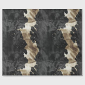 Zwart Goud Western Koeienhuid Cadeaupapier (Vlak)