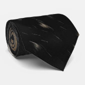 Zwart Goud Western Koeienhuid Stropdas (Opgerold)