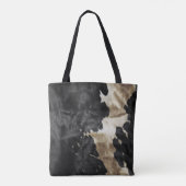 Zwart Goud Western Koeienhuid Tote Bag (Achterkant)