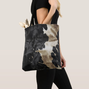 Zwart Goud Western Koeienhuid Tote Bag