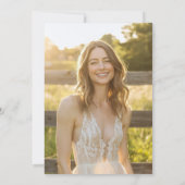 Zwart & Goud Whimsy Script Vrijgezellenfeest Foto Kaart (Achterkant)