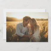 Zwart Goud Wit Klassiek Monogram Crest Foto Save The Date (Achterkant)