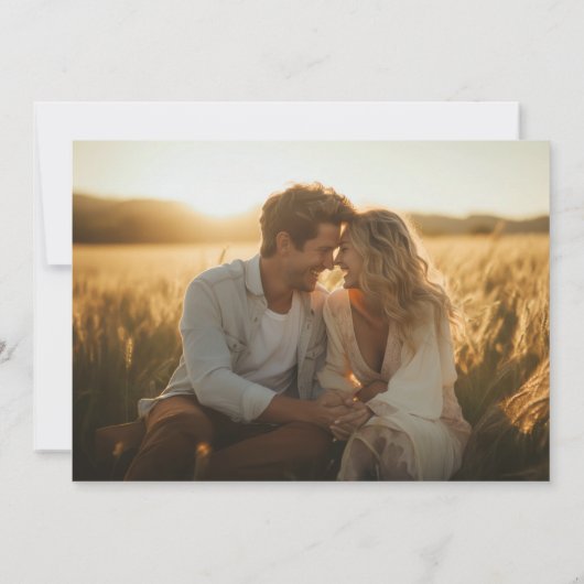 Zwart Goud Wit Klassiek Monogram Crest Foto Save The Date (Achterkant)