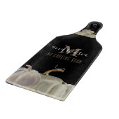 Zwart Goud Wit Pompoen Mijn Koken Show Monogram Snijplank (Hoek)