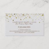 Zwart, Goud & Witte Cirkels Popcorn Omkeerbaar Visitekaartje (Achterkant)