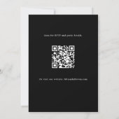 Zwart goud witte kerstballen QR code kerstfeest Kaart (Achterkant)