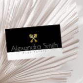 zwart goud witte retro - sleutels onroerend goed visitekaartje