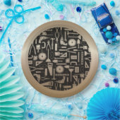Zwart & Goud Workshop Tools Papieren Borden Bordje (Feest)