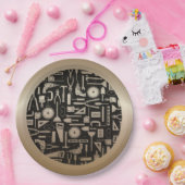 Zwart & Goud Workshop Tools Papieren Borden Bordje (Feest)