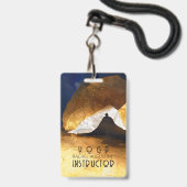 Zwart Goud Yoga Meditatie Instructeur Reiki Master Badge (Front with Lanyard)