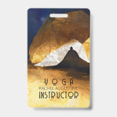 Zwart Goud Yoga Meditatie Instructeur Reiki Master Badge (Back)