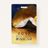 Zwart Goud Yoga Meditatie Instructeur Reiki Master Badge (Voorkant)