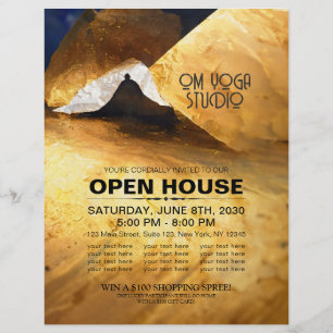 Zwart Goud Yoga Meditatie Instructeur Reiki Master Flyer