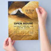 Zwart Goud Yoga Meditatie Instructeur Reiki Master Flyer (Hand)