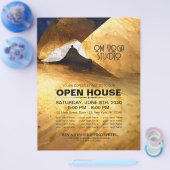 Zwart Goud Yoga Meditatie Instructeur Reiki Master Flyer (Enkel)