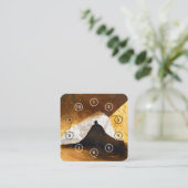 Zwart Goud Yoga Meditatie Instructeur Reiki Master Klantenkaartje (Staand voorkant)