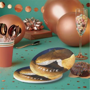 Zwart Goud Yoga Meditatie Instructeur Reiki Master Papieren Bordje