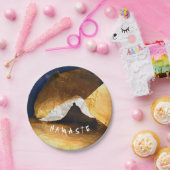 Zwart Goud Yoga Meditatie Instructeur Reiki Master Papieren Bordje (Feest)