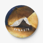 Zwart Goud Yoga Meditatie Instructeur Reiki Master Papieren Bordje (Voorkant)