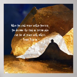 Zwart Goud Yoga Meditatie Instructeur Reiki Master Poster